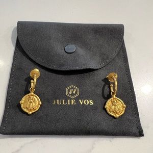 Julie Vos Bee Hoop and Charm earring